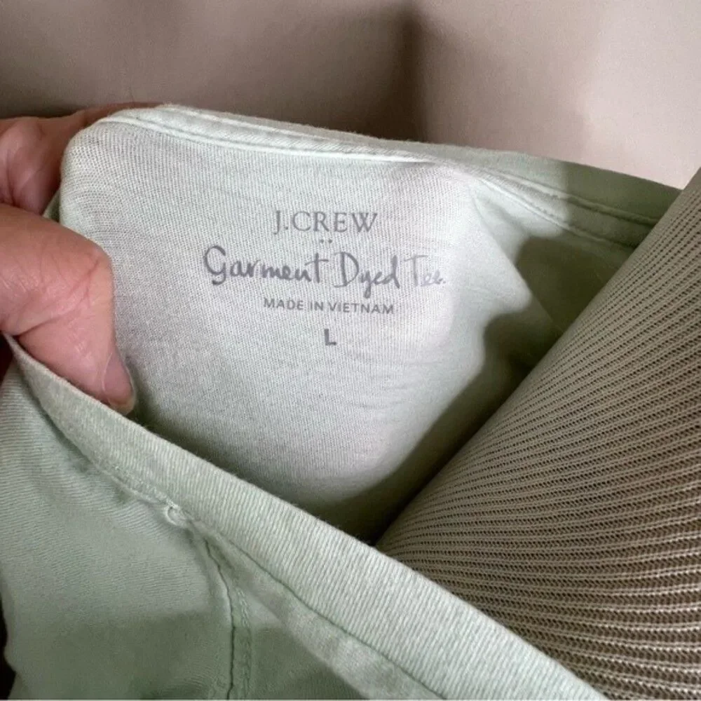 J. Crew Garmet Dyed Tee Mint Green